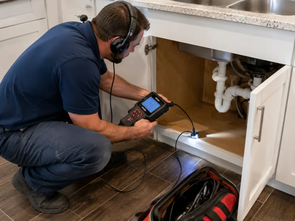 plumber northbrook il technician repairing a residential plumbing issue