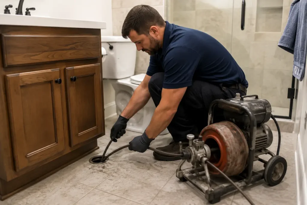 plumber schaumburg il technician repairing a residential plumbing issue