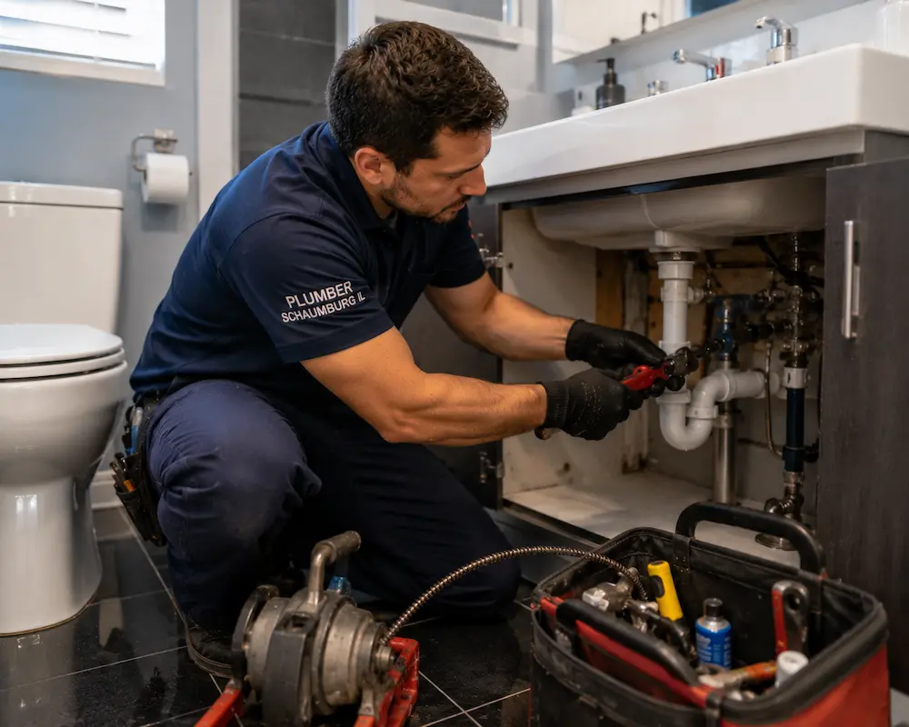 Plumber Prospect Heights IL repairing bathroom sink pipes